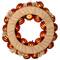 20'' Unlit Jack-O-Lantern and Burlap Ribbon Halloween Wreath